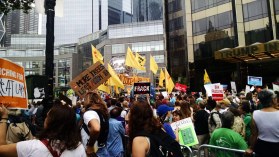 Protestors at the People's Climate March.