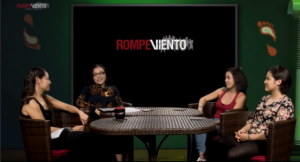 Indira Cornelio (front right) on RompeViento.